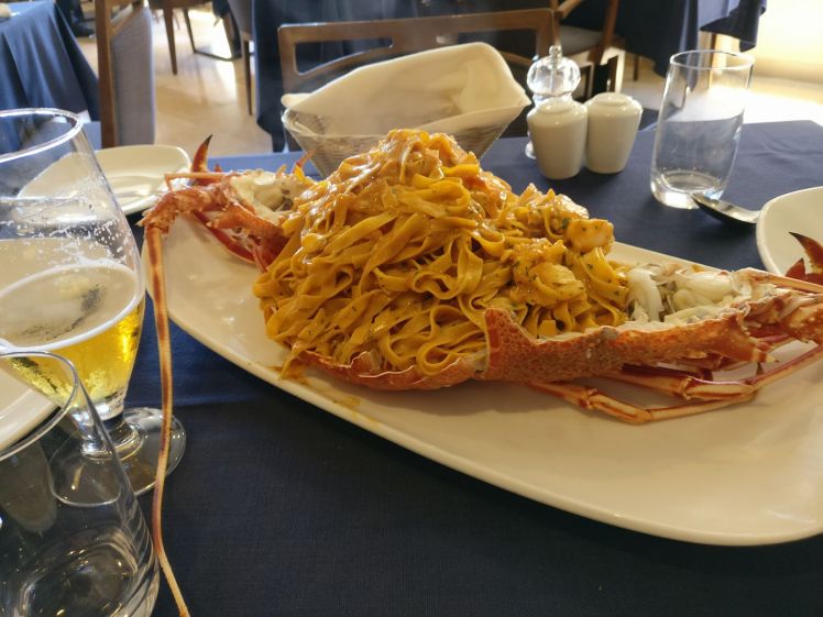 Lobster pasta at Tartarun